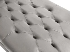 Velvet Chaise Lounge Light Grey Muret