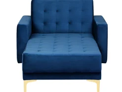 Velvet Chaise Lounge Navy Blue Aberdeen