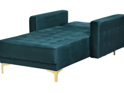 Velvet Chaise Lounge Teal Aberdeen