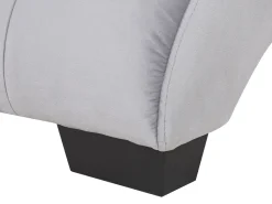 Velvet Chaise Lounge With Bluetooth Speaker Usb Port Grey Simorre