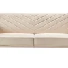 Velvet Fabric Sofa Bed Beige Senja