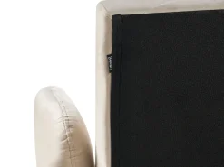 Velvet Fabric Sofa Bed Beige Senja