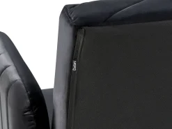 Velvet Fabric Sofa Bed Black Senja