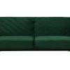 Velvet Fabric Sofa Bed Green Senja