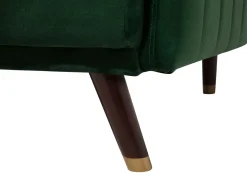 Velvet Fabric Sofa Bed Green Senja
