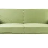 Velvet Fabric Sofa Bed Olive Green Senja