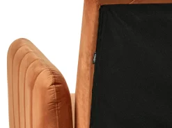 Velvet Fabric Sofa Bed Orange Senja