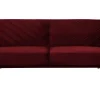 Velvet Fabric Sofa Bed Red Senja