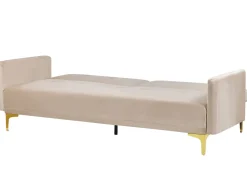 Velvet Sofa Bed Beige Lucan