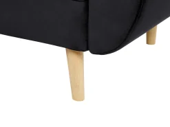 Velvet Sofa Bed Black Asby