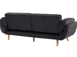 Velvet Sofa Bed Black Asby