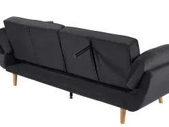 Velvet Sofa Bed Black Asby