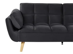 Velvet Sofa Bed Black Asby
