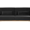 Velvet Sofa Bed Black Eina
