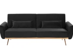 Velvet Sofa Bed Black Eina