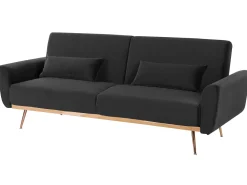 Velvet Sofa Bed Black Eina