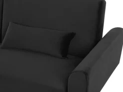 Velvet Sofa Bed Black Eina