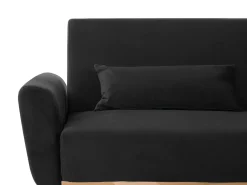Velvet Sofa Bed Black Eina