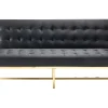 Velvet Sofa Bed Black Marstal