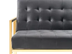 Velvet Sofa Bed Black Marstal