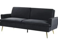 Velvet Sofa Bed Black Vettre