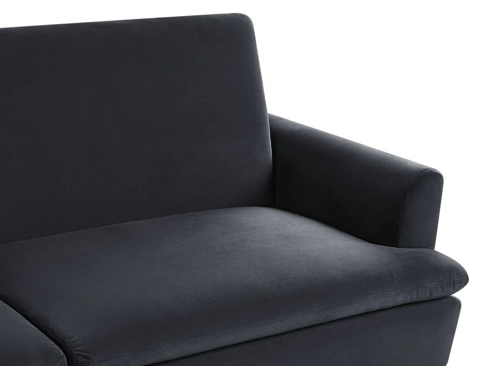 Velvet Sofa Bed Black Vettre
