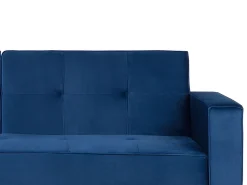 Velvet Sofa Bed Blue Visnes