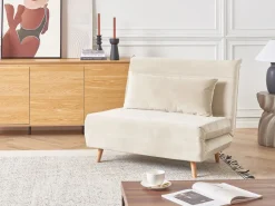 Velvet Sofa Bed Cream Setten