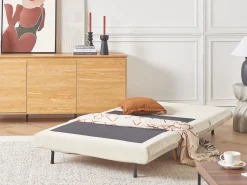 Velvet Sofa Bed Cream Setten
