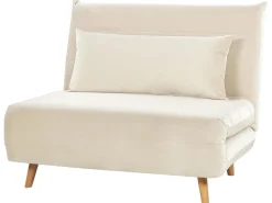Velvet Sofa Bed Cream Setten