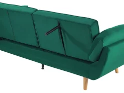 Velvet Sofa Bed Green Asby