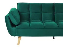 Velvet Sofa Bed Green Asby