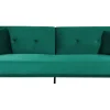 Velvet Sofa Bed Green Lucan