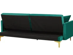 Velvet Sofa Bed Green Lucan