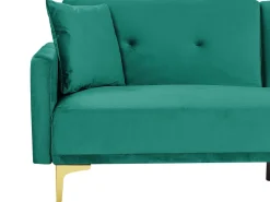 Velvet Sofa Bed Green Lucan