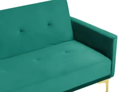 Velvet Sofa Bed Green Lucan