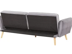 Velvet Sofa Bed Grey Bardu