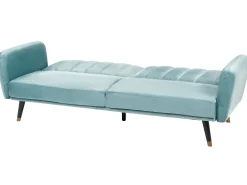 Velvet Sofa Bed Light Blue Vimmerby