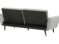 Velvet Sofa Bed Light Grey Vimmerby