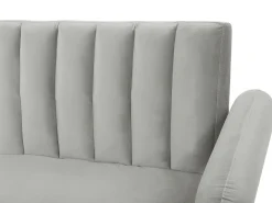 Velvet Sofa Bed Light Grey Vimmerby