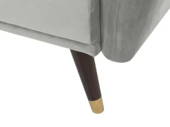 Velvet Sofa Bed Light Grey Vimmerby