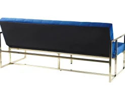 Velvet Sofa Bed Navy Blue Marstal