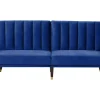 Velvet Sofa Bed Navy Blue Vimmerby