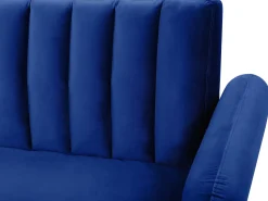 Velvet Sofa Bed Navy Blue Vimmerby