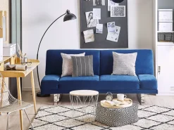 Velvet Sofa Bed Navy Blue York