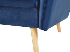 Velvet Sofa Bed Navy Blue Bardu
