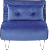 Velvet Sofa Bed Navy Blue Vestfold
