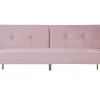 Velvet Sofa Bed Pink Visnes