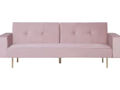 Velvet Sofa Bed Pink Visnes