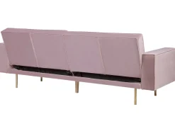 Velvet Sofa Bed Pink Visnes